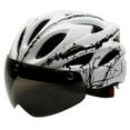 thumbnail image 4 of Casco con Gafas Extraíbles, Botón de Visera - Blanco DYNWAVEMX Sombrero de seguridad para ciclismo con gafas, 4 of 8