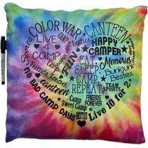 Camp Autograph Pillow – Soft Travel Pillow for Summer Camp, Cabin, Sleepaway, Kids Gifts – White Keepsake with Permanent Marker – Personalized Signing Pillow for Boys & Girls