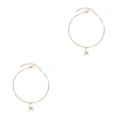 thumbnail image 1 of Sonducket Tobillera para niña Estilo creativo simple Estrella de mar en forma Elegante Joyería para niñas jóvenes Tobilleras de aleación Type2 NO2, 1 of 6