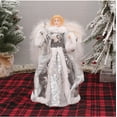 thumbnail image 2 of Hvmvliv Christmas Tree Topper Christmas Angel Tree Top Decorations Angel Figurine Tree Topper Xmas Tree Doll Ornament for Home Indoor Decor New Year Party Christmas Party Favors Silver, 2 of 3