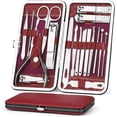 thumbnail image 1 of Kit de manicura y pedicura, cortaúñas de 19 piezas, cizalla para uñas, se puede llevar a casa o de viaje, herramientas de cizalla de acero inoxidable, kit de manicura para hombres y mujeres, 1 of 5