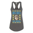 thumbnail image 2 of Wild Bobby, Have a Pretty Pretty Pretty Good Hanukkah Curb Larry, Hanukkah, Women Racerback Tank Top, Dark Grey, Small, 2 of 4