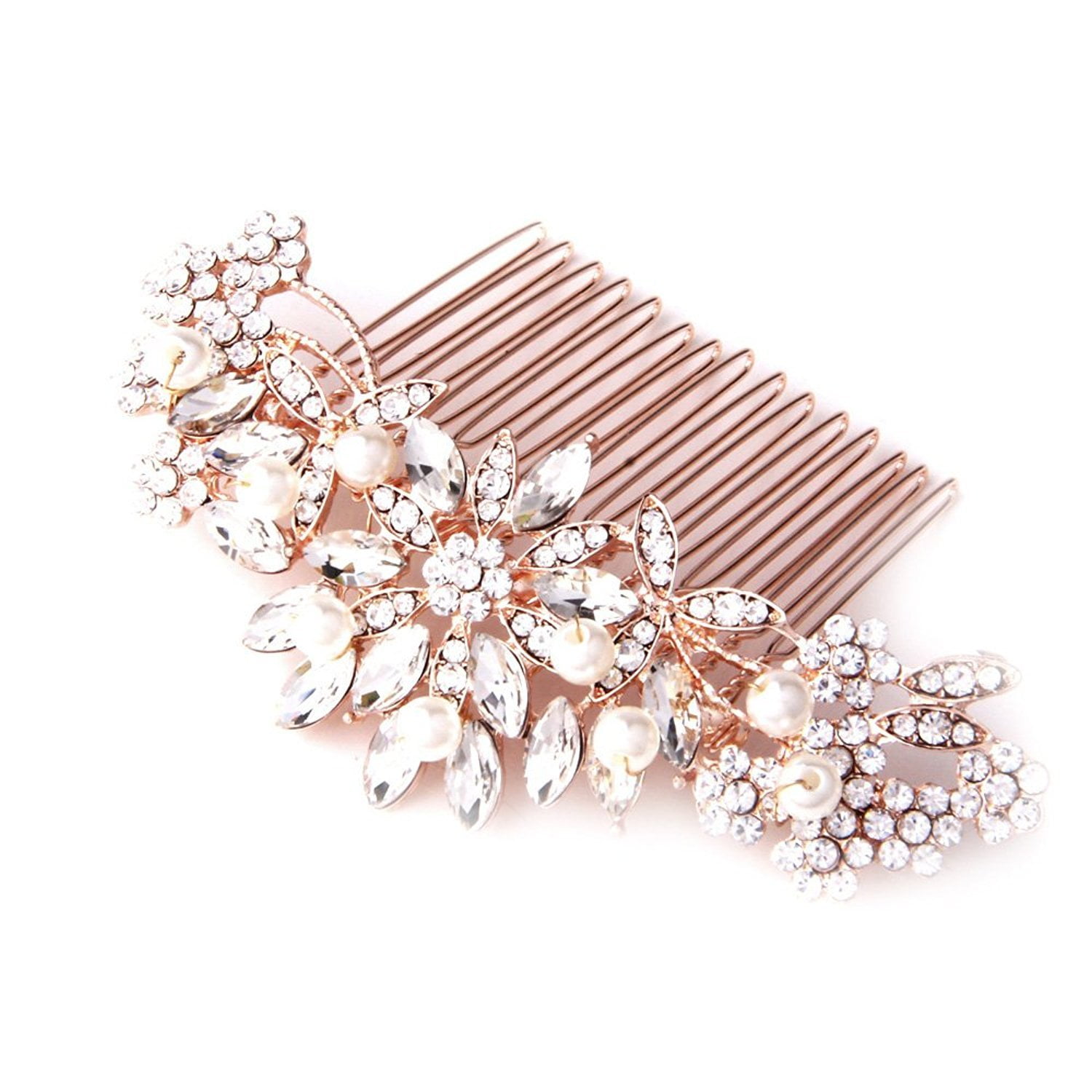 Rose gold hair comb discount