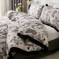 thumbnail image 6 of Move Over Flowers Ruffle Bedding Sets Queen Green Floral Duvet Cover Black Ruffle Flowers Pattern Microfiber No Filling, 6 of 11