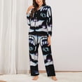 thumbnail image 3 of Lsque Five Nights At Freddy'S Pattern Long Sleeve Pajama Set for Women - Soft 2-Piece Sleepwear and Loungewear Set with Pockets, Comfy Nightwear, 3 of 8
