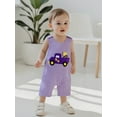 thumbnail image 4 of BemeyourBBs Baby Boys Rompers Rugby Truck Embroidery Plaid Summer Clothes, 4 of 9