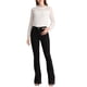 thumbnail image 2 of Blusa de gasa con cuello simulado y volantes de puntos suizos semitransparentes INSPIRE CHIC para mujer M blanca, 2 of 7