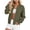 Army Green, variant on Women's Waffle Knit Bomber Jackets Full Zip Long Sleeve Coat with Side Pockets & Arm Zipper Pocket for Spring Fall Casual Daily Outfits,Blue,XXL