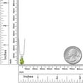 thumbnail image 6 of Gem Stone King 14K White Gold Green Peridot and White Moissanite Pendant Necklace for Women | 1.34 Cttw | Gemstone August Birthstone | Pear Shape 9X6MM | With 18 inch Chain, 6 of 7