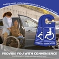 thumbnail image 5 of Trianu 4Pcs Handicap Parking Sign 3.5" x 8.5" Hanger Handicap Parking Permit Safety Sign Wheelchair Reserved Parking Tag Permit Hanger Tag Wheelchair Symbol, Blue, 5 of 6