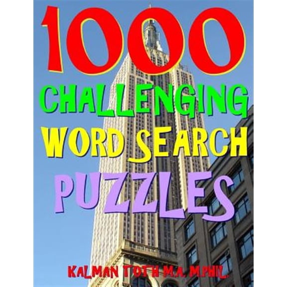 Pre-Owned 1000 Challenging Word Search Puzzles : Fun Way to Improve Your IQ