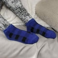 thumbnail image 4 of Kid's Double Layer Non-Skid Thick Super Soft Cozy Warm Fuzzy Comfy Home Indoor Outdoor Cabin Low Cut Sock, Style 59, 4 of 5
