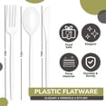 thumbnail image 2 of Crown Display Plastic Forks and Spoons 120 Combo Pack White Disposable Silverware Set, 2 of 5