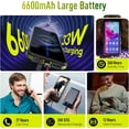 thumbnail image 6 of Ulefone Armor 22 Rugged Phone, IP68/IP69K, 64MP Wide-Angle & 64MP Night Vision Camera, 16GB 128GB MTK Helio G96, 6600mAh, 33W Fast Charging,Green,128GB, 6 of 8