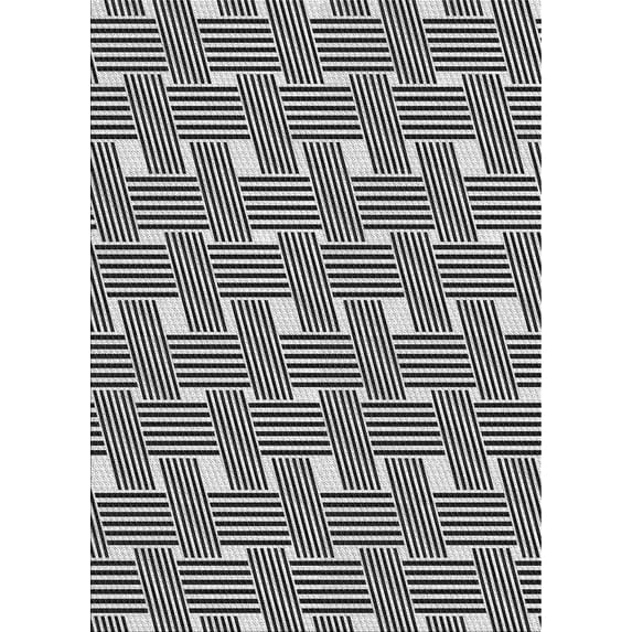 Ahgly Company Machine Washable Indoor Rectangle Transitional Charcoal Black Area Rugs, 7' x 9'