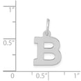 thumbnail image 2 of 14k White Gold Small Block Initial B Charm, 2 of 3