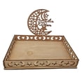thumbnail image 1 of Bandeja Eid Mubarak, Plato de decoración de mesa Eid Mubarak de madera, Bandeja de pastelería de postre de decoración Ramazan para galletas de pastel de dulces de fiesta islámica, 1 of 5