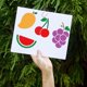 thumbnail image 5 of 10 plantillas de frutas de 15x15 cm (6x6 pulgadas): mango, limón, pera, uva, cereza, sandía, plátano, piña y fresa. Incluye pincel para pintar. Ideal para manualidades y decoración de paredes., 5 of 7