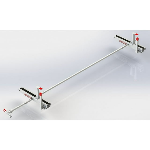 Weather Guard Ladder Rack 2275-3-01 EZ Glide 2; Fixed; Long Ladder; Powder Coated; White; Aluminum