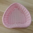 thumbnail image 5 of Heart Shaped Storage Basket, Desktop Remote Control Candy Box, Woven Plastic Jewelry Organizer, Decorative Rattan Bin, Wedding Decor Accessory, 5 of 7