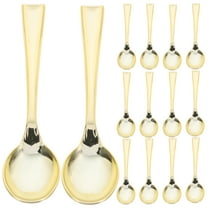 HERFIER /72PCS Golden Mini Spoon Set for BBQ Party Picnic Dessert
