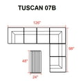 thumbnail image 3 of Tuscan 7 Piece Outdoor Wicker Patio Furniture Set 07b, 3 of 7