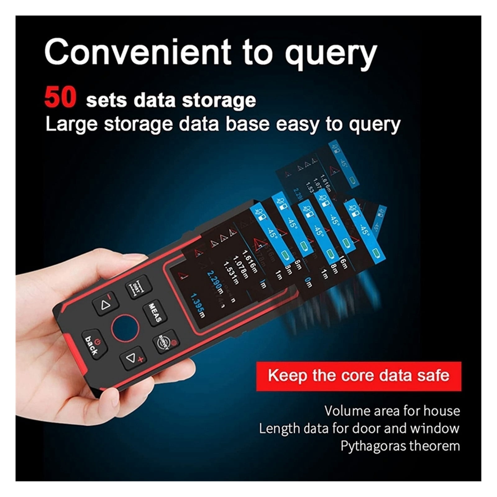 Stud Finder With Measurement, Advanced Digital Level, 3 In 1 Professional Electronic Precision Wall Sensor Scanner ,Portable