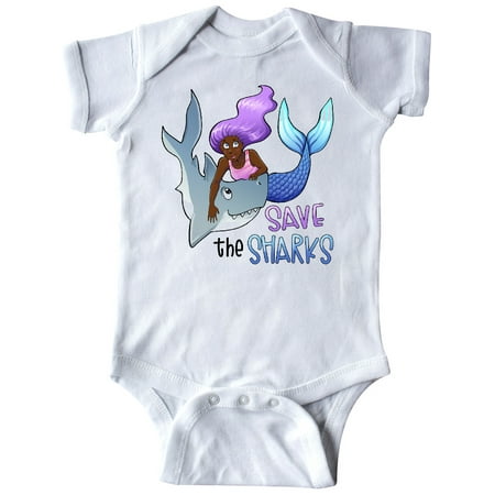 

Inktastic Save the Sharks- Mermaid Gift Baby Boy or Baby Girl Bodysuit