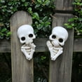 thumbnail image 4 of sruoe Halloween Hanging Decorations, Wall Window Hanging Decor, Halloween Resin Skull Door Wall Stickers, Halloween Atmosphere Prop Decoration, for Halloween Indoor Outdoor Decor, 4 of 6