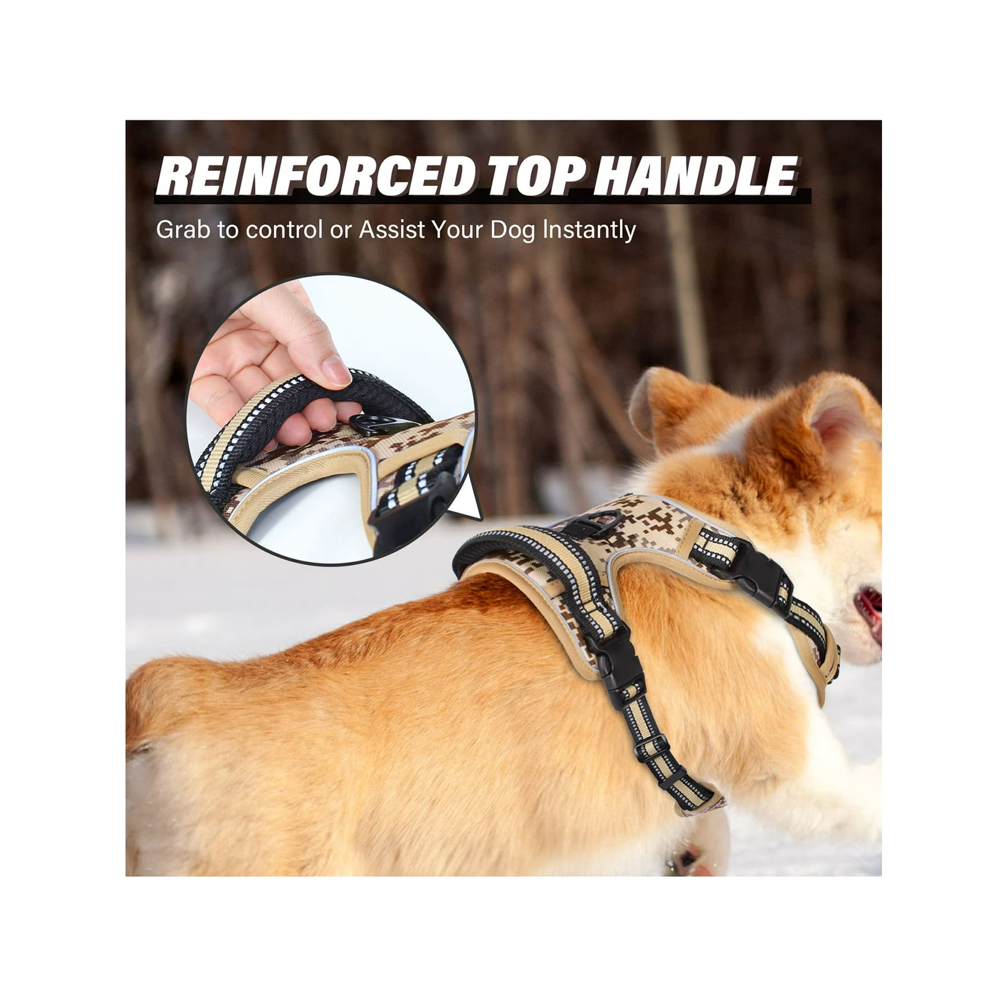 Dog harness with grab handle hot sale