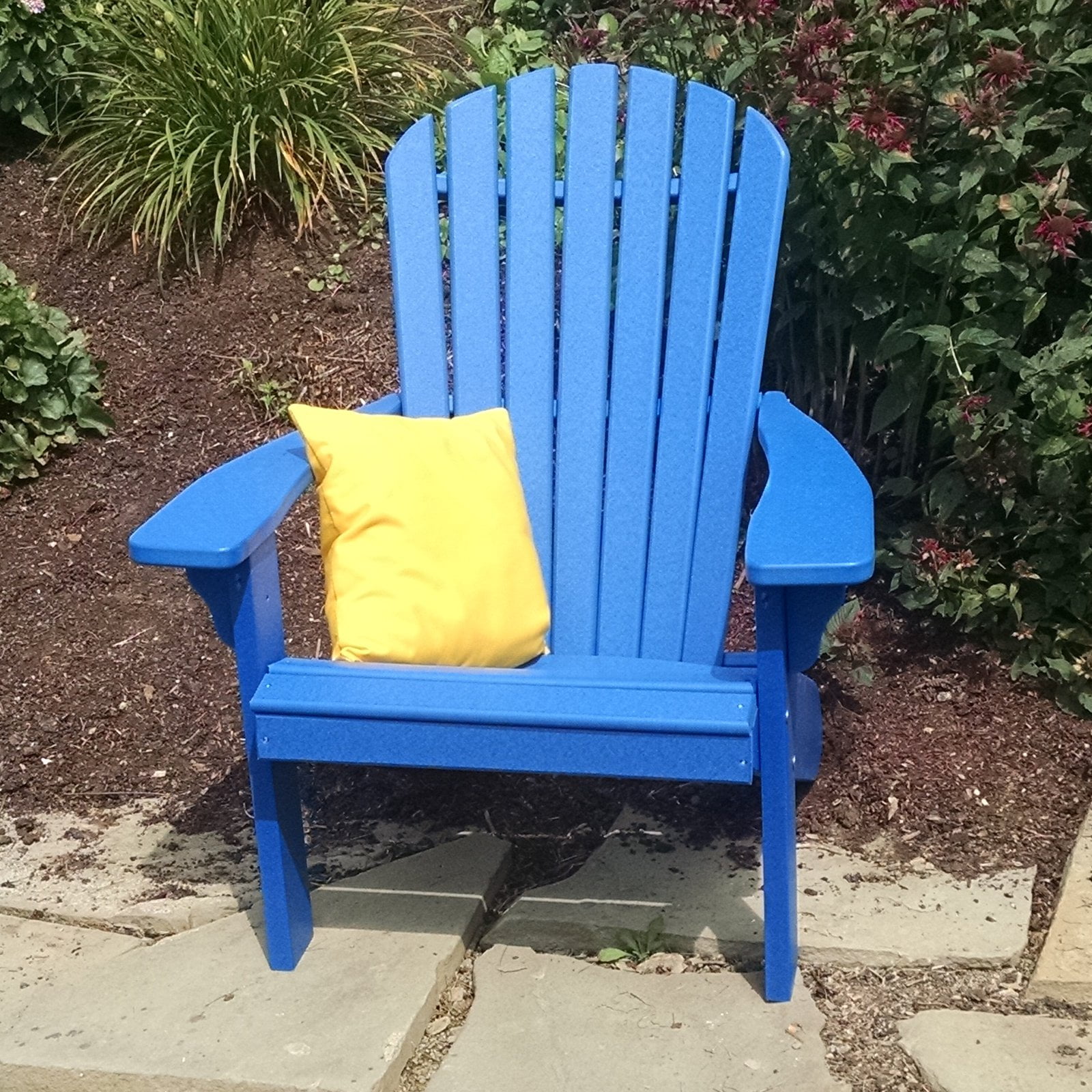 A & L Furniture Recycled Plastic Fanback Adirondack Chair