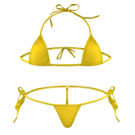 sentaili Womens Brazilian Swimwear Thong Bikini Set Bra G-String Underwear Sexy Lingerie
