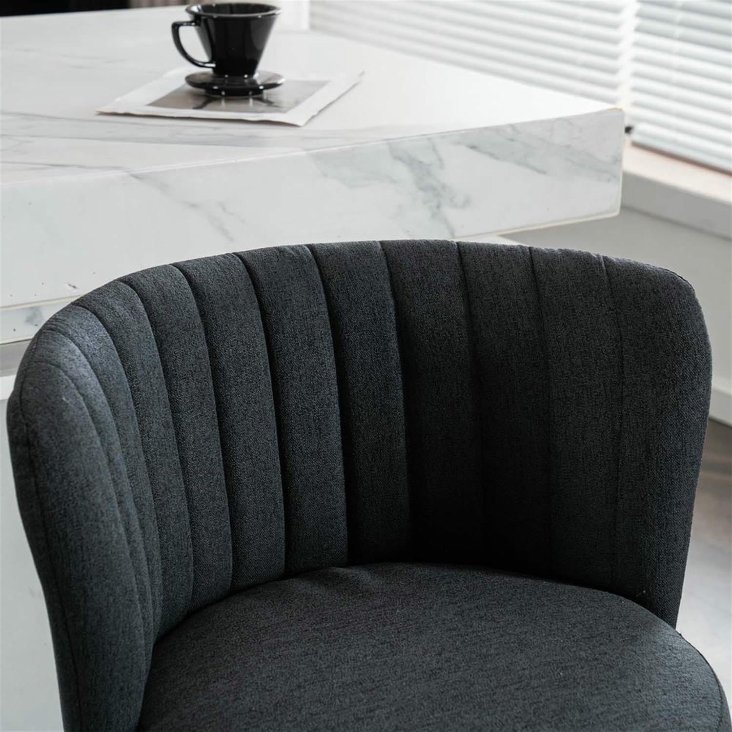 Demi Bonn 33" Counter Height Bar Stools Set of 2, Swivel Barstools with Back, Kitchen Island Countertop Chairs for Dining Room, Gray