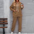thumbnail image 5 of Women's Two Piece Matching Workout Sets Pullover Split Hem Hoodies with Jogger Pants, 5 of 6