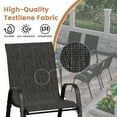 thumbnail image 6 of ELPOSUN Outdoor Dining Set of 5, Patio Table and Chairs Set, Textured Glass Tabletop, 4 Stackable Patio Chairs, Patio Furniture, Balcony, Porch, Lawn- Brown, 6 of 6