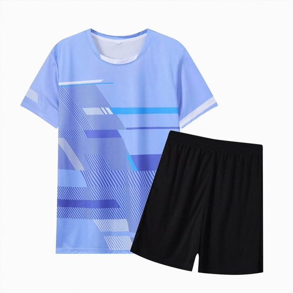 Gubotare Kids Set Boys' Clothing Sets 2-Piece Tshirts & Shorts Outfits for Boys Lightweight Summer Clothing Sets Size 7-8 (Purple,7-8 Years)