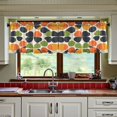thumbnail image 3 of Yayeee Kitchen Curtains Tier Set of 2 Light Filtering 57"x24" Over Sink Window Panels, Black Clover Pattern, 3 of 7