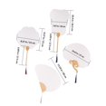 thumbnail image 2 of WHAMVOX 4Pcs Handmade Folding Fan White Classical Design Fan with Blank Canvas for Painting and Craft, 2 of 8