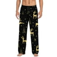 thumbnail image 3 of Men's Pajama Pants with Pockets Christmas Printed Mid Waisted Casual Pants Pajamas with Drawstring and Palazzo Pants Lounge Bottoms Soft Sleepwear, 3 of 5