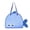 Blue, variant on Fish Shape Mesh Beach Bag, 18.31X15.75" Large Capacity Beach Bag, Breathable Mesh Beach Tote, Portable Mesh Pool Bag, Mesh Storage Bag, Sand Organizer Handbag for Beach Swimming Pool Outdoor Travel