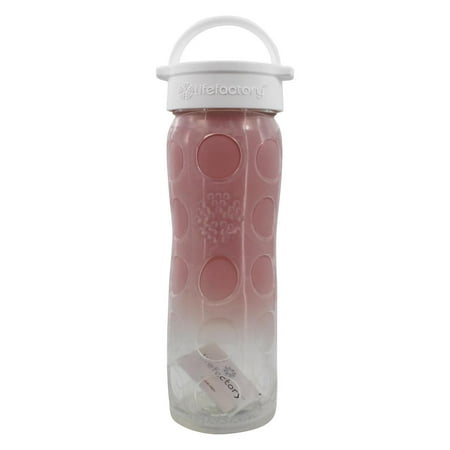Lifefactory - Hydration Glass Bottle with Classic Cap and Silicone Sleeve Pink Ombre - 16