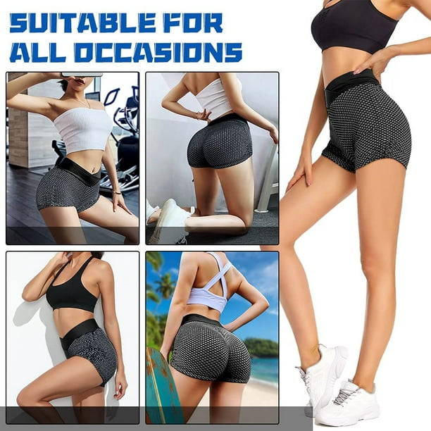 Nylon Spandex High Waist Sports Shorts Tummy Control Lift up Butt Running  Fitness Scrunch Slimming Yoga Shorts for Women - China Yoga Shorts price