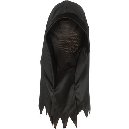 Star Power Ghoul Hood Halloween Costume Over Head Mask, Black, One Size