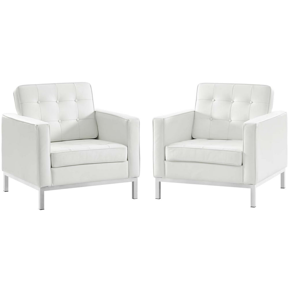 Modern Contemporary Urban Design Living Room Lounge Club Lobby Armchair Accent Chair, Set of Two 
