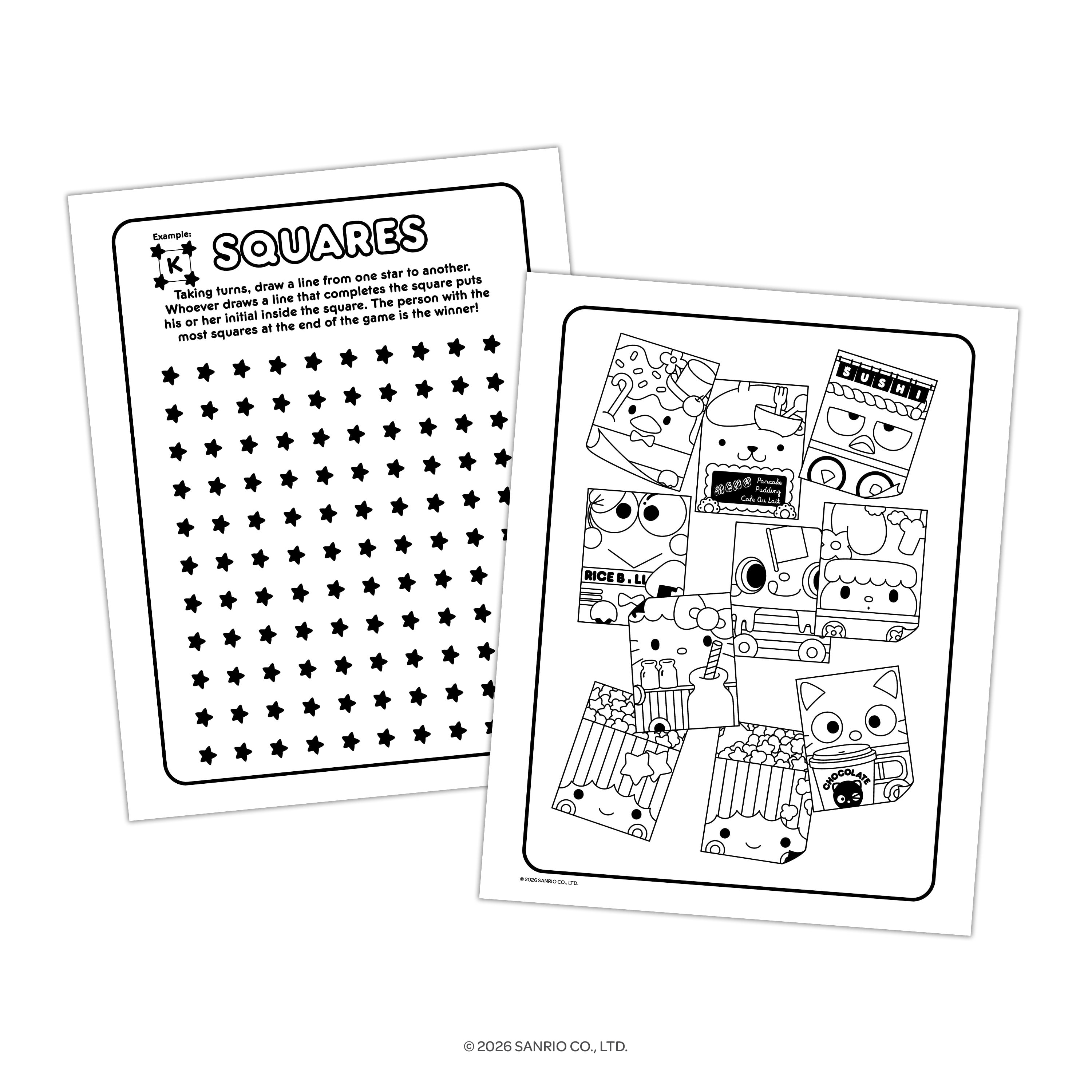 Hello Kitty Gift Set with Coloring Book, Posters, Stickers, Crayons, Punch-Out Characters