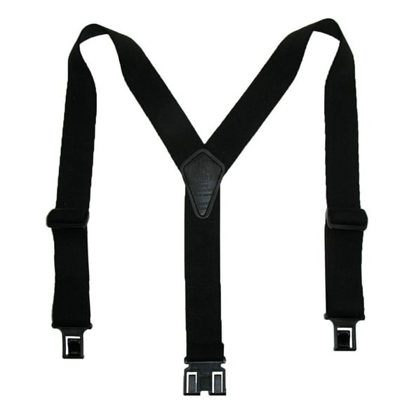 Perry Suspenders Mens Elastic Ruf-N-Tuf Hook End Suspenders - Black, Regular
