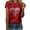 Red, variant on IROINNID Women's Round Neckline T-Shirt Short Sleeve Casual Tops Women Tops 4th Of July