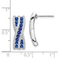 thumbnail image 2 of Primal Gold 14 Karat White Gold Diamond and Sapphire Fancy Earrings, 2 of 2