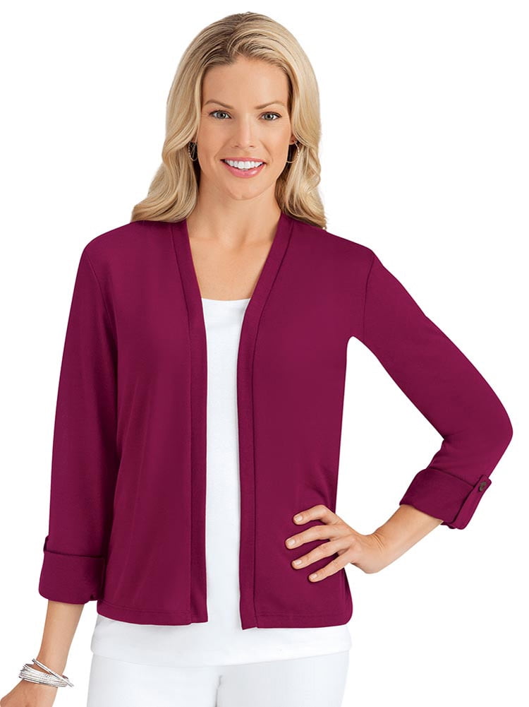 rayon spandex open front cardigan