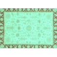 thumbnail image 1 of Ahgly Company Indoor Rectangle Oriental Turquoise Blue Traditional Area Rugs, 5' x 8', 1 of 4